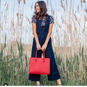 Brooks Brothers Navy Linen Blend Jumpsuit Romper Hard To Find Sz 0